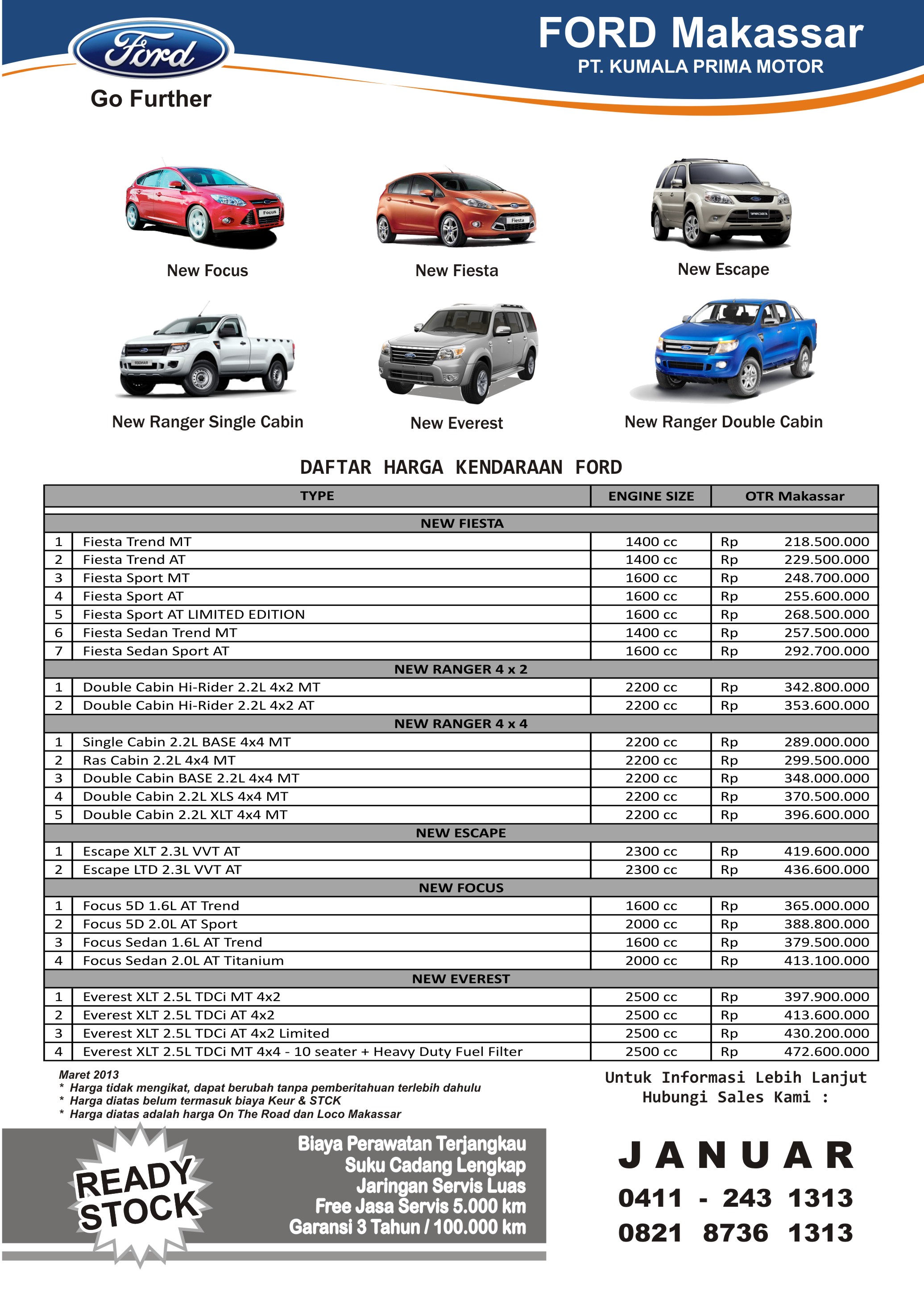 Daftar Harga  Ford  Makassar